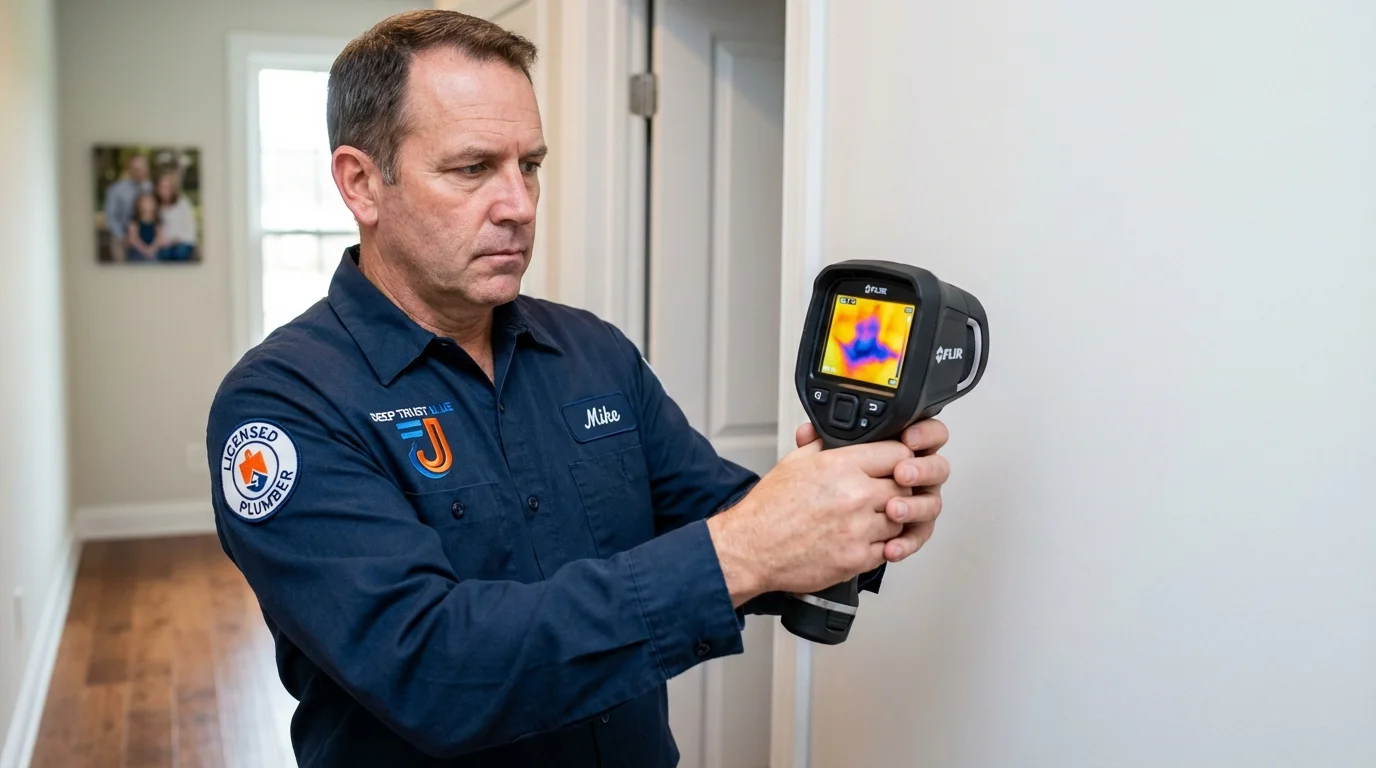 Thermal imaging leak detection by Johns Plumbing LLC in New Durham